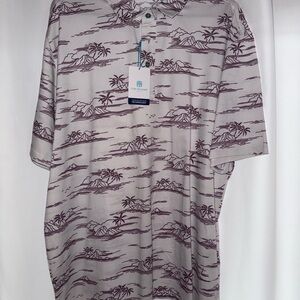 Tori Richard Men's Purple and White Casual Shirt